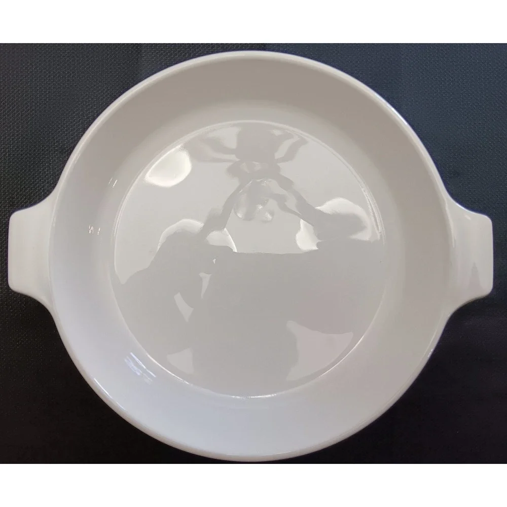 Vintage Corning Ware Avocado Round Skillet P-708 1/2-B 8.5 Inch White with Lid